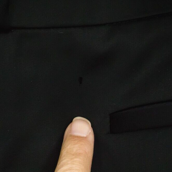 The Row Size 10 Black Crop Cropped Tapered Leg Button Zip Virgin Wool Pants - Picture 3 of 9